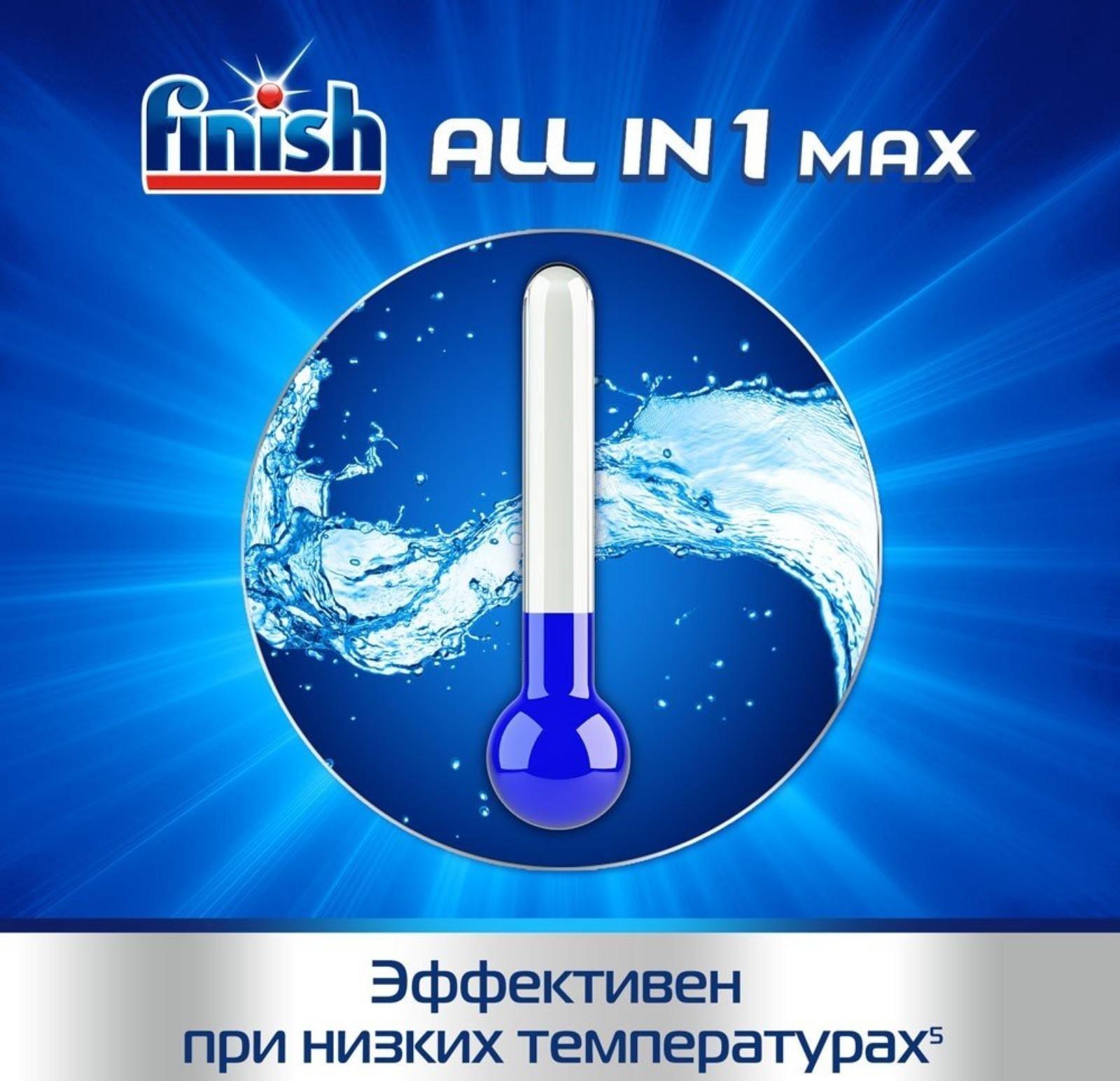 Таблетки для посудомоечных машин Finish All in1 Shine&Protect, 50 шт