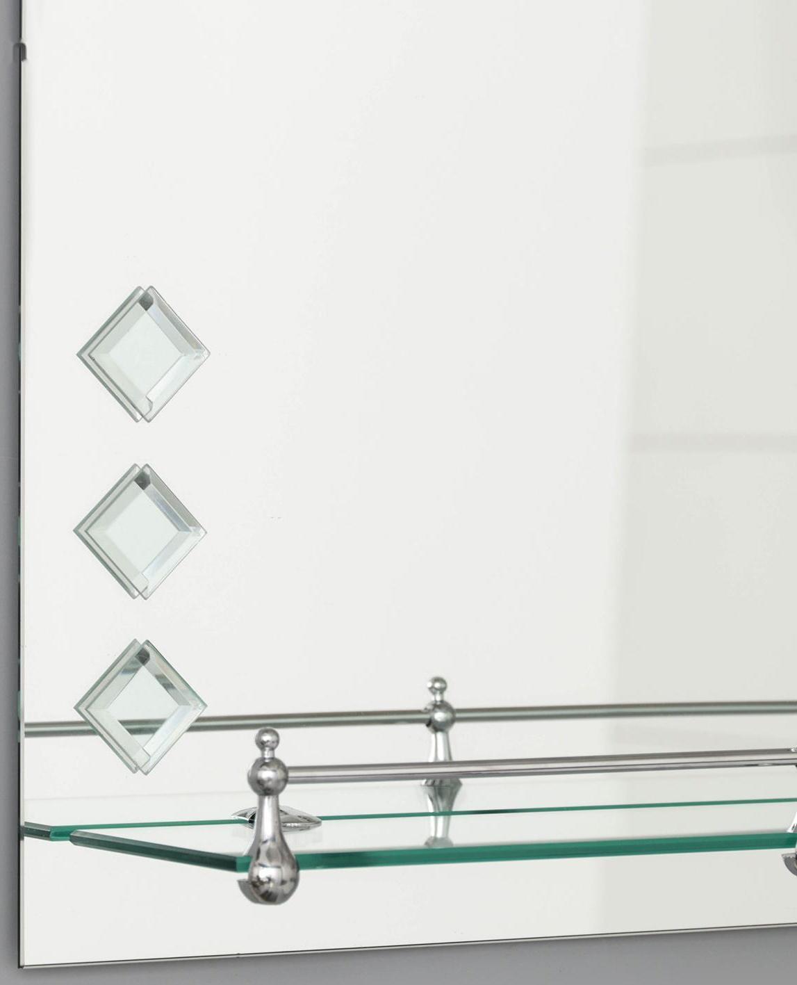 Зеркало в ванную комнату Ассоona, 60×45 см, A616, 1 полка