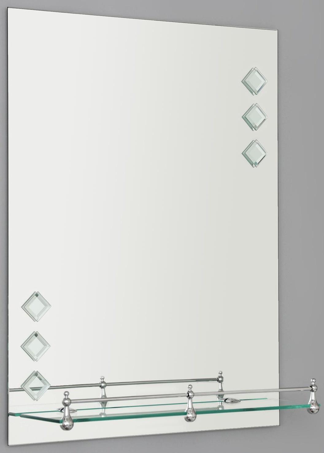 Зеркало в ванную комнату Ассоona, 60×45 см, A616, 1 полка