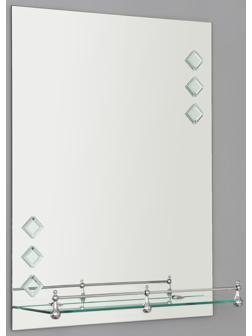 Зеркало в ванную комнату Ассоona, 60×45 см, A616, 1 полка