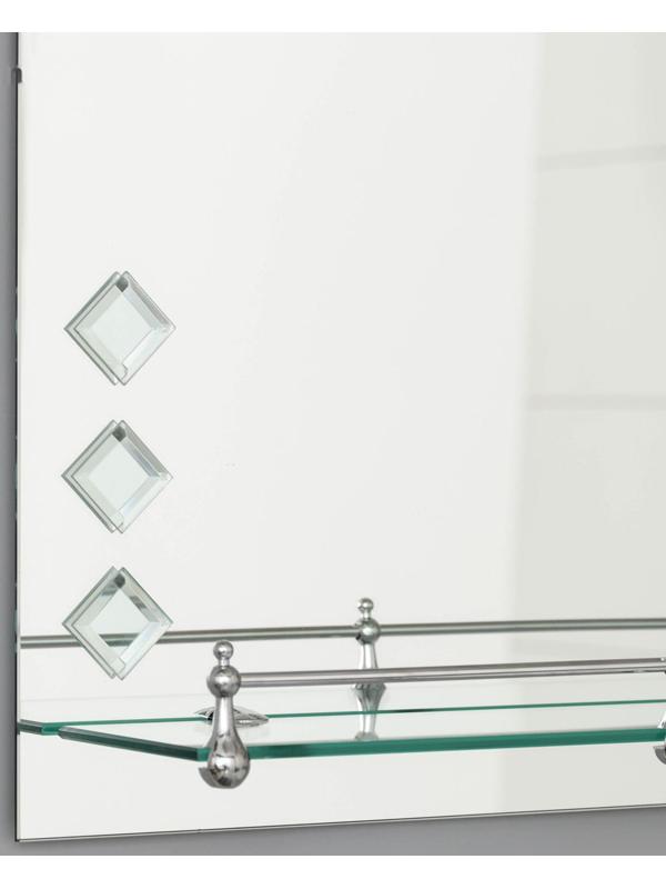 Зеркало в ванную комнату Ассоona, 60×45 см, A616, 1 полка