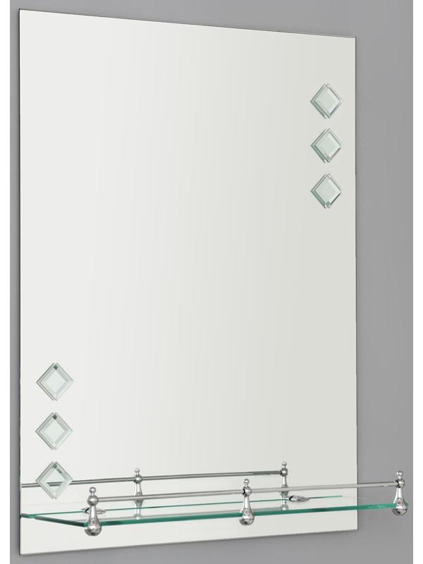 Зеркало в ванную комнату Ассоona, 60×45 см, A616, 1 полка