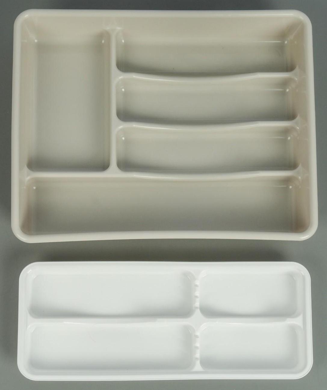 Лоток двойной для столовых приборов, цвет МИКС