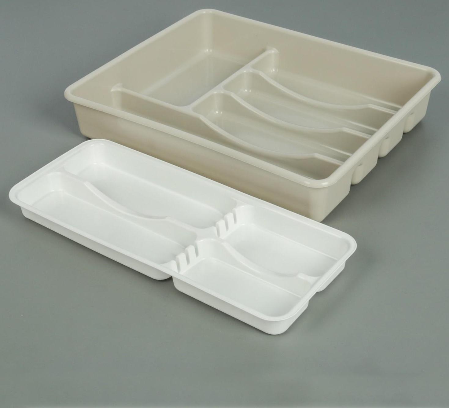 Лоток двойной для столовых приборов, цвет МИКС