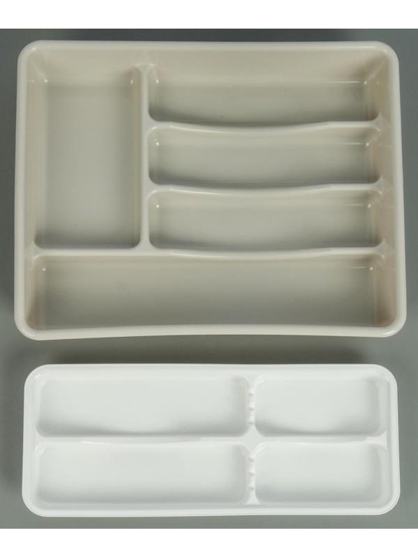 Лоток двойной для столовых приборов, цвет МИКС