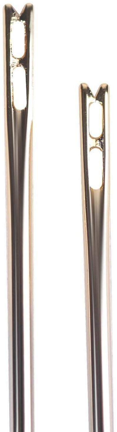 Иглы швейная, d = 0,8 мм, для слабовидящих, с золотым ушком, 12 шт