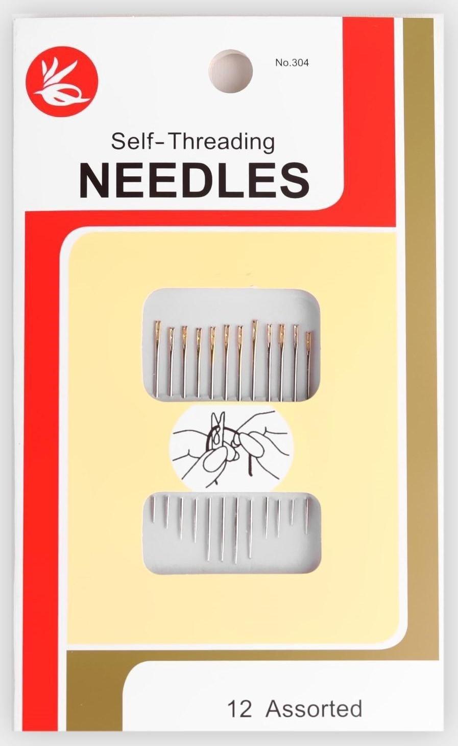 Иглы швейная, d = 0,8 мм, для слабовидящих, с золотым ушком, 12 шт