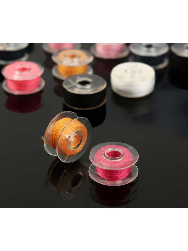 Набор шпулек с нитками в контейнере, d = 20 мм, 25 шт, цвет разноцветный