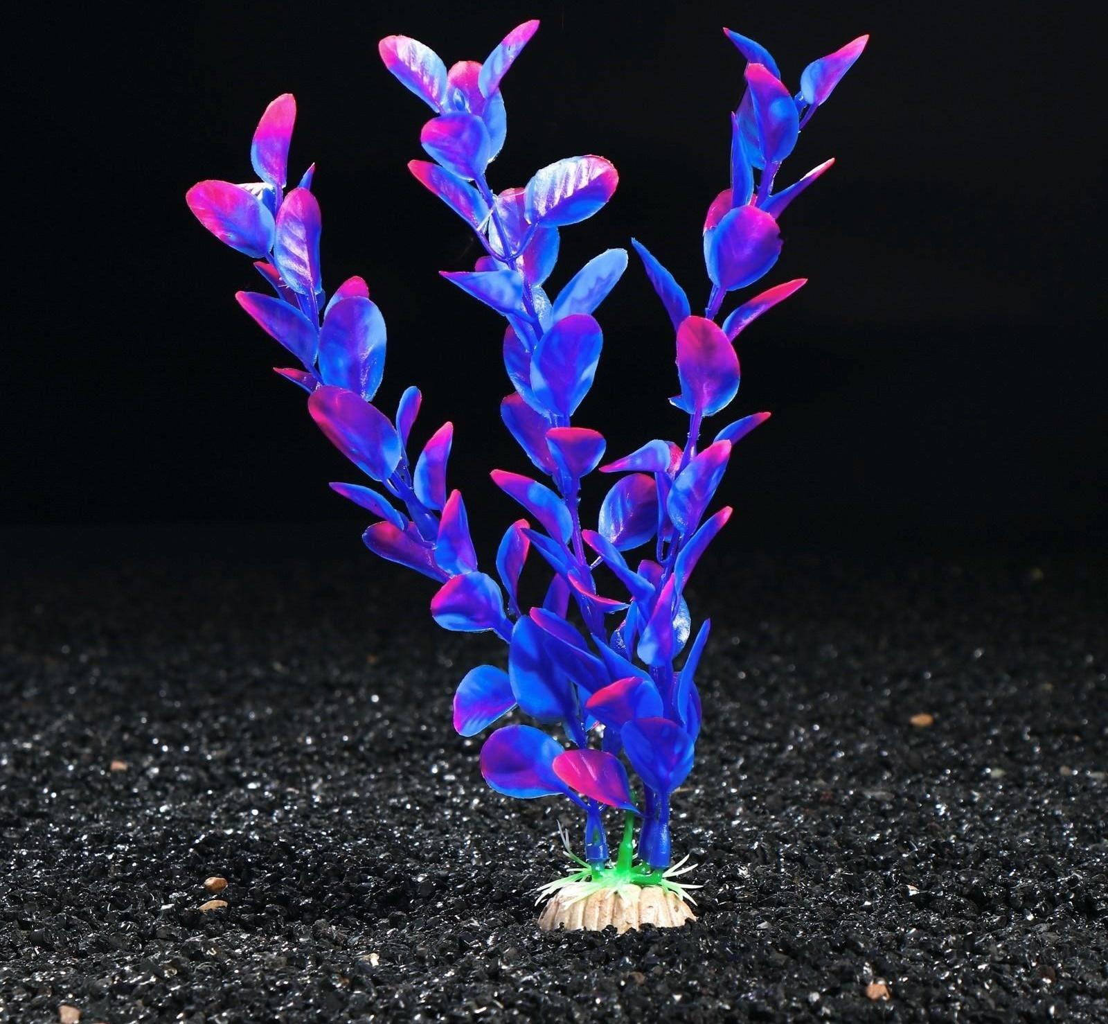 Растение искусственное аквариумное Бакопа Фиолетовая, 20 см