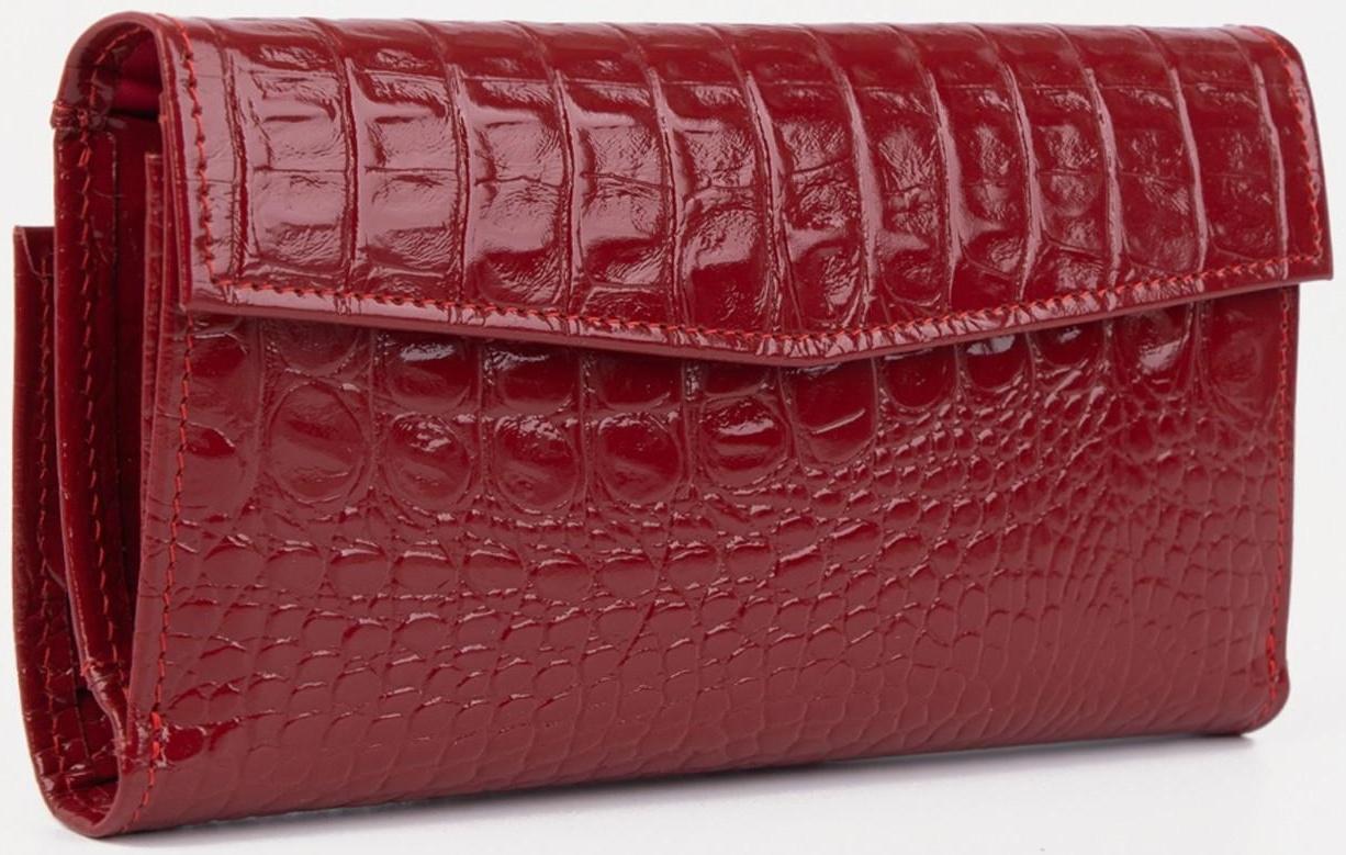 Кошелёк на кнопке, цвет красный