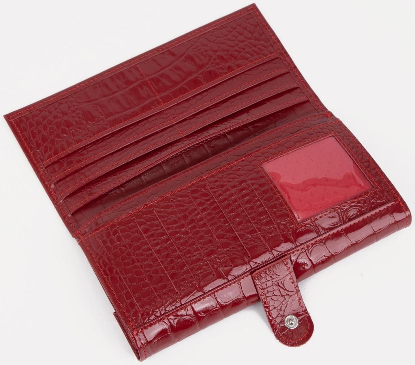 Кошелёк на кнопке, цвет красный