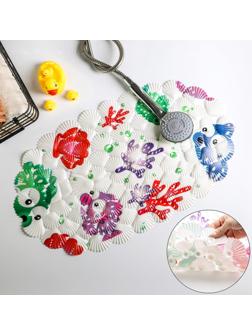 SPA-коврик для ванны на присосках Доляна «Рыбка-шар», 39×69 см