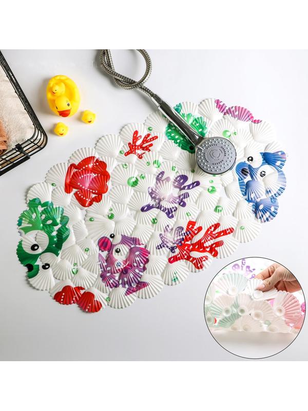 SPA-коврик для ванны на присосках Доляна «Рыбка-шар», 39×69 см