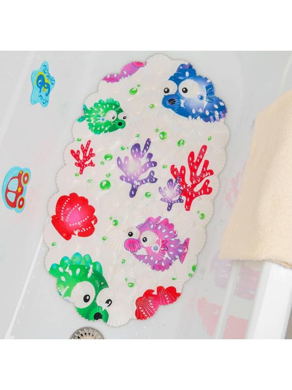 SPA-коврик для ванны на присосках Доляна «Рыбка-шар», 39×69 см