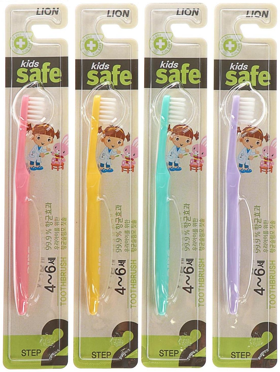 Зубная щетка Kids safe, детская, 4-6 лет, микс