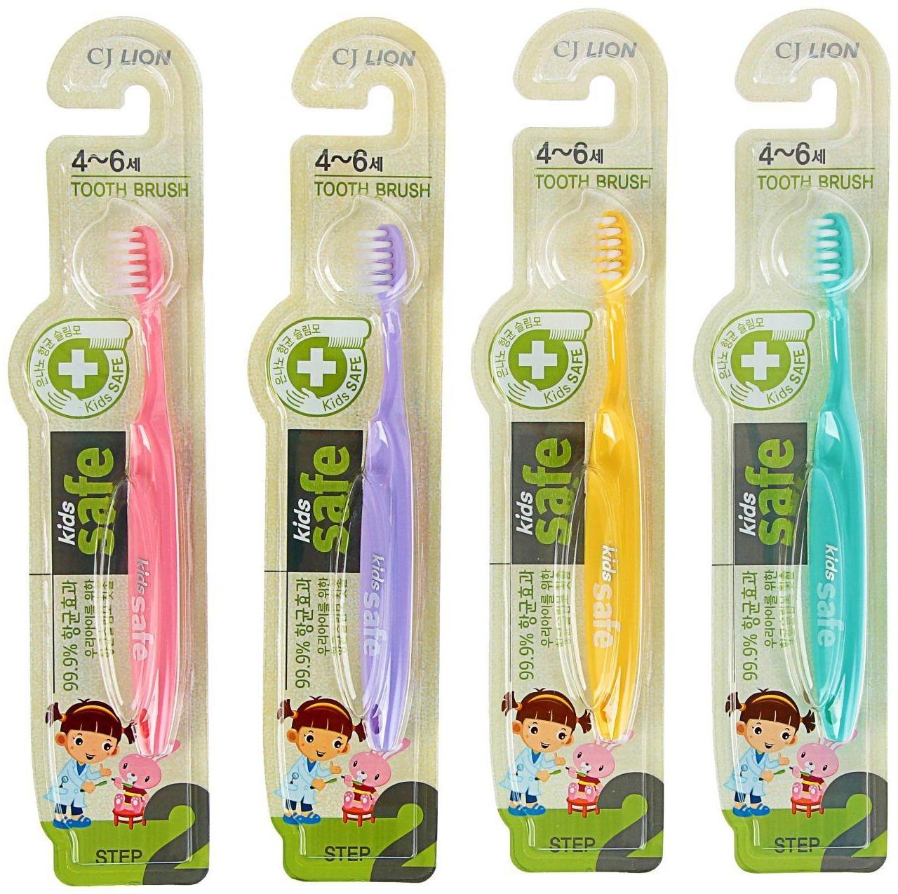 Зубная щетка Kids safe, детская, 4-6 лет, микс