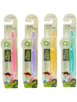 Зубная щетка Kids safe, детская, 4-6 лет, микс