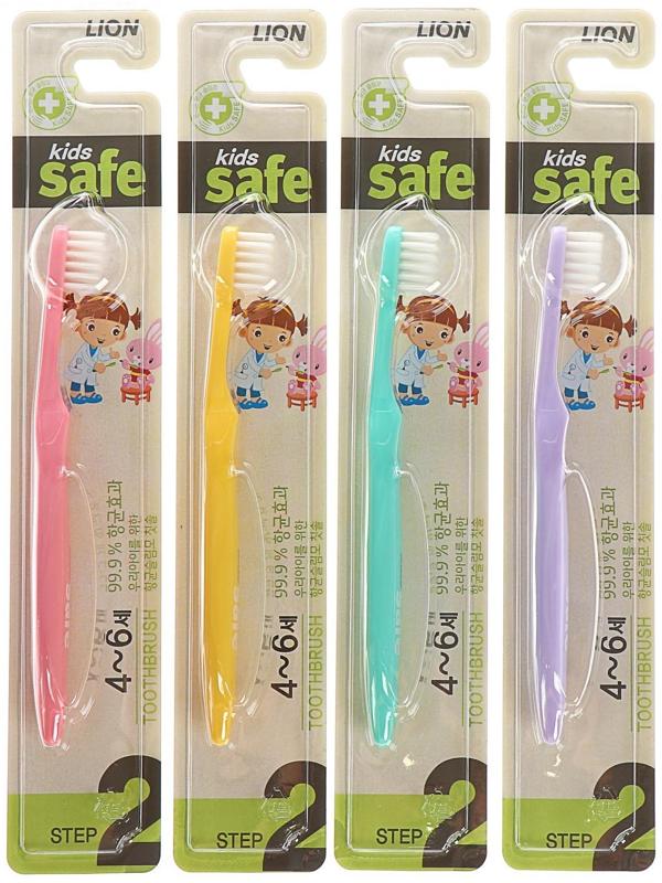 Зубная щетка Kids safe, детская, 4-6 лет, микс