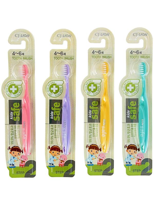 Зубная щетка Kids safe, детская, 4-6 лет, микс