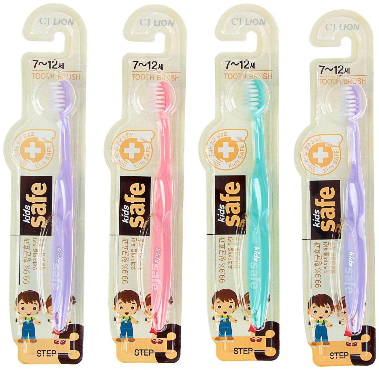 Зубная щетка Kids safe, детская, 7-12 лет, микс