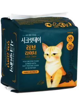 Прокладки ежедневные «Secret Day Love Liner», ультратонкие, дышащие, органические, 20 шт.