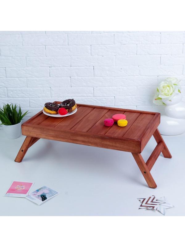 Столик для завтрака складной, 50×30см, морёный