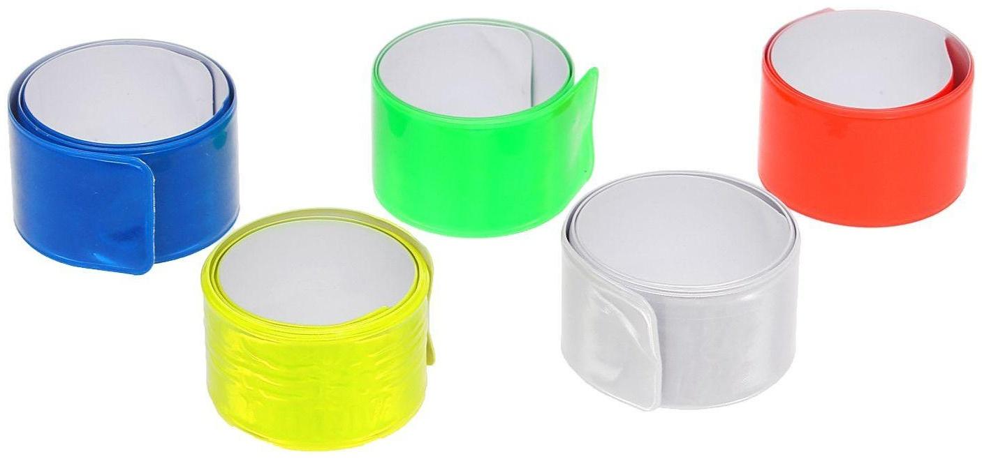 Браслет светоотражающий, 40 см, цвета МИКС