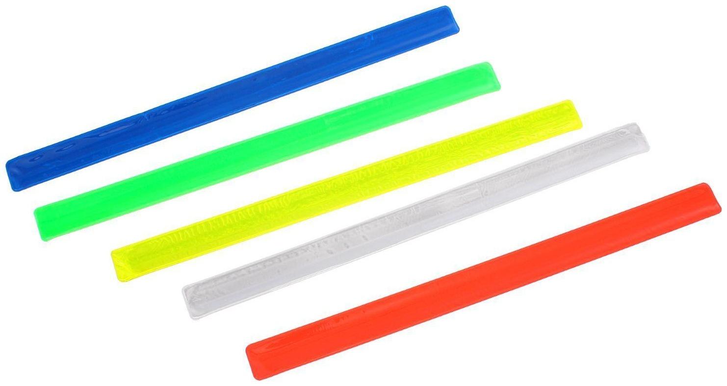 Браслет светоотражающий, 40 см, цвета МИКС