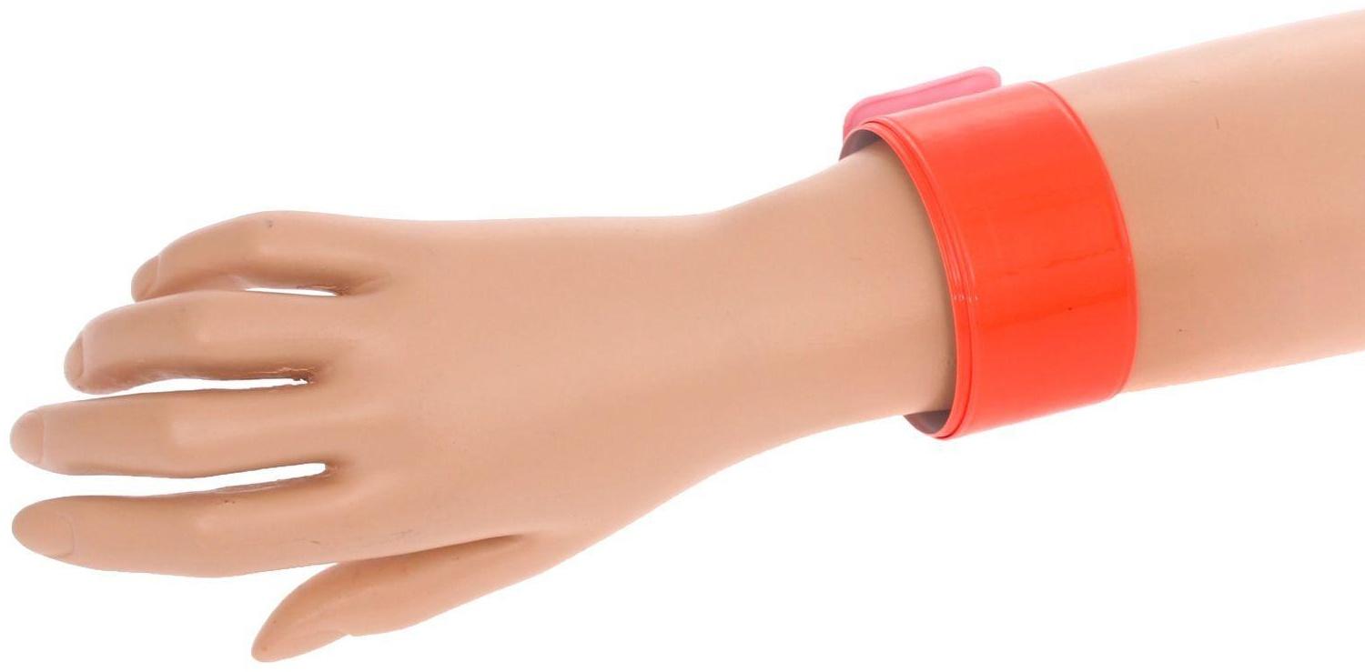 Браслет светоотражающий, 40 см, цвета МИКС