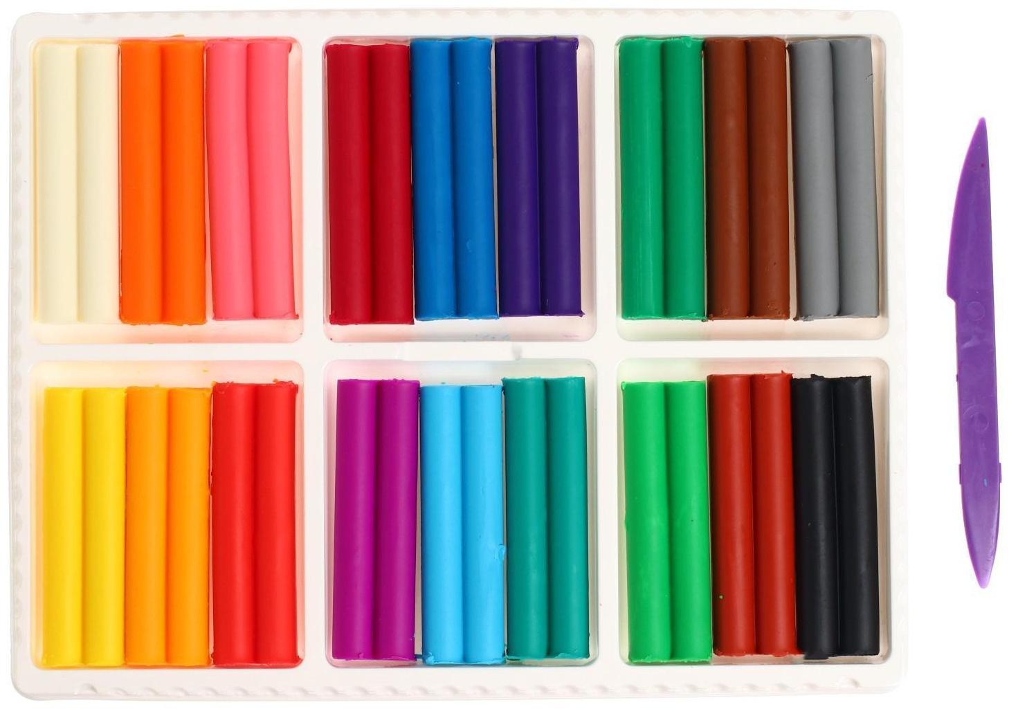 Пластилин мягкий (восковой), 18 цветов, 270 г, 