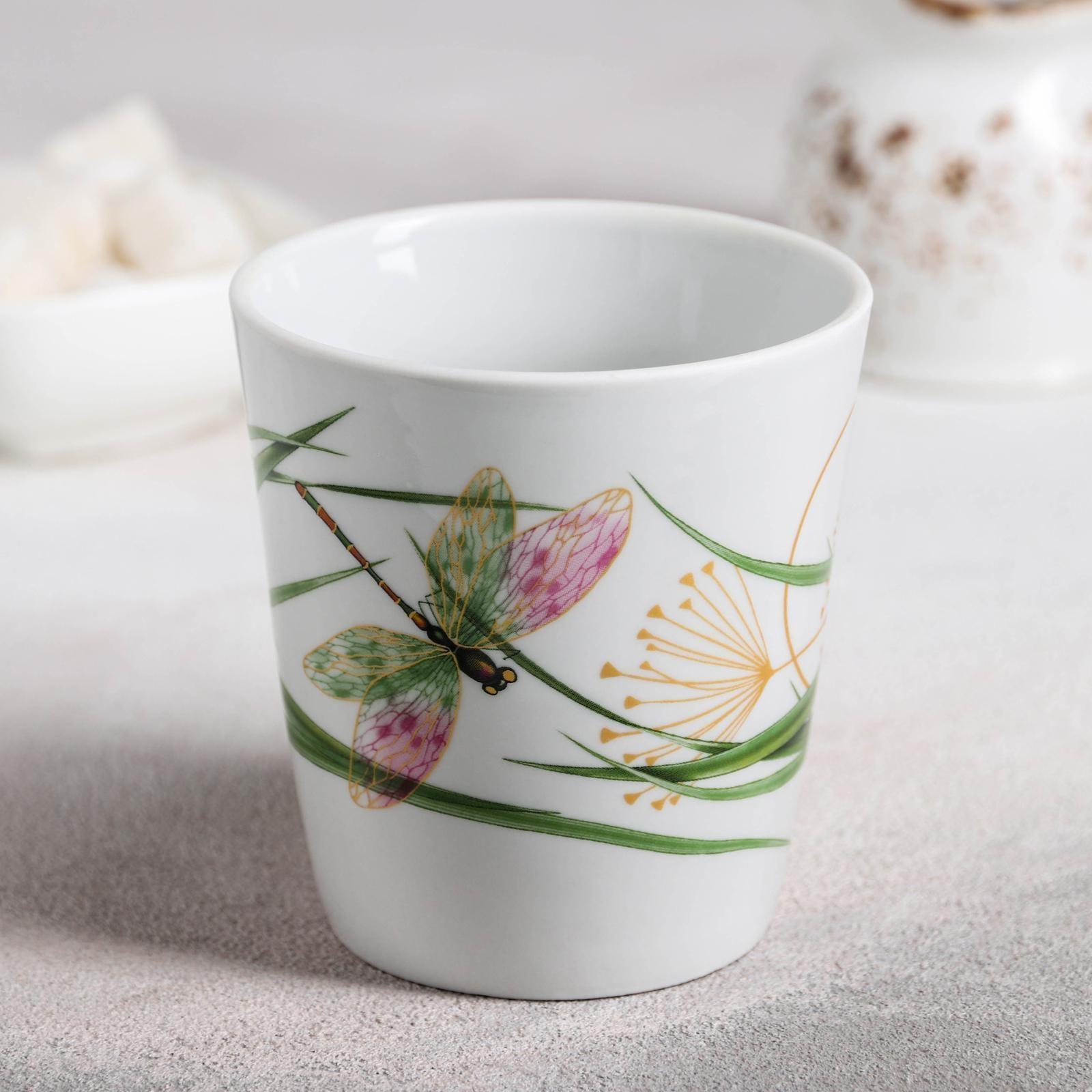 Кружка «Стрекоза», 300 мл, фарфор