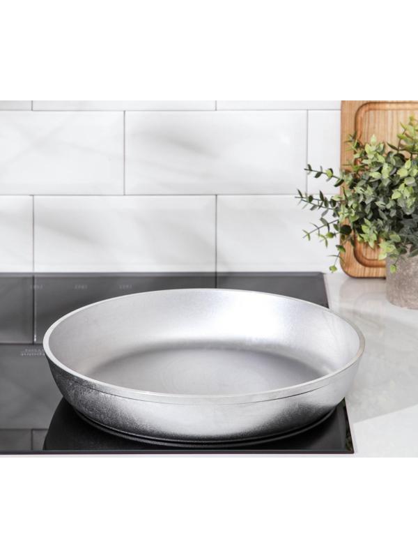 Сковорода, d=30 см, цвет хромированный