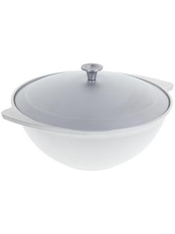 Казан для плова, 3,5 л, алюминиевая крышка, литые ручки, цвет серебряный