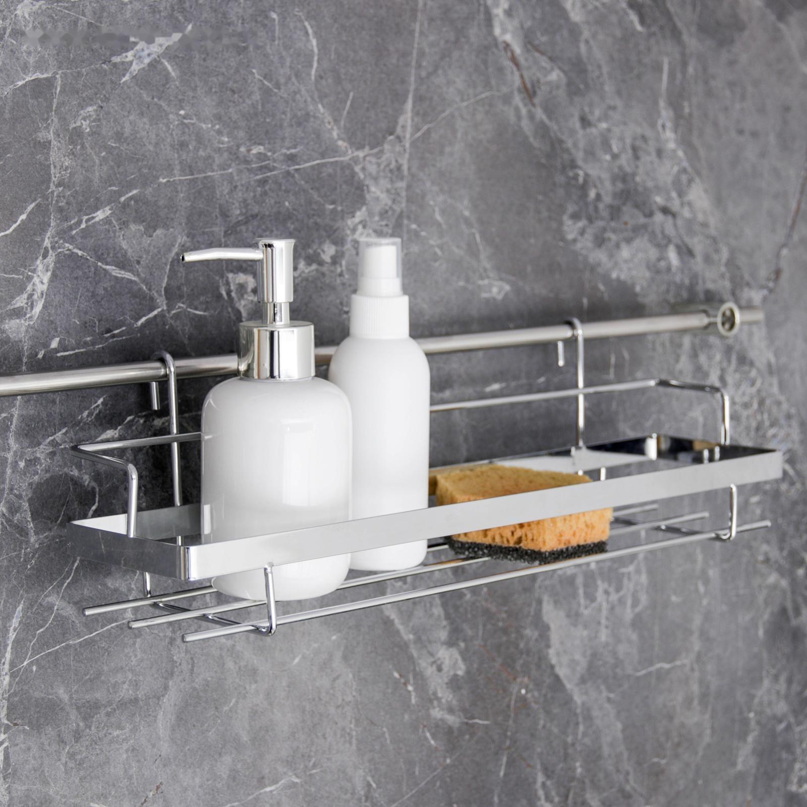 Полка на рейлинг Доляна, 38×11×11,2 см, цвет хром