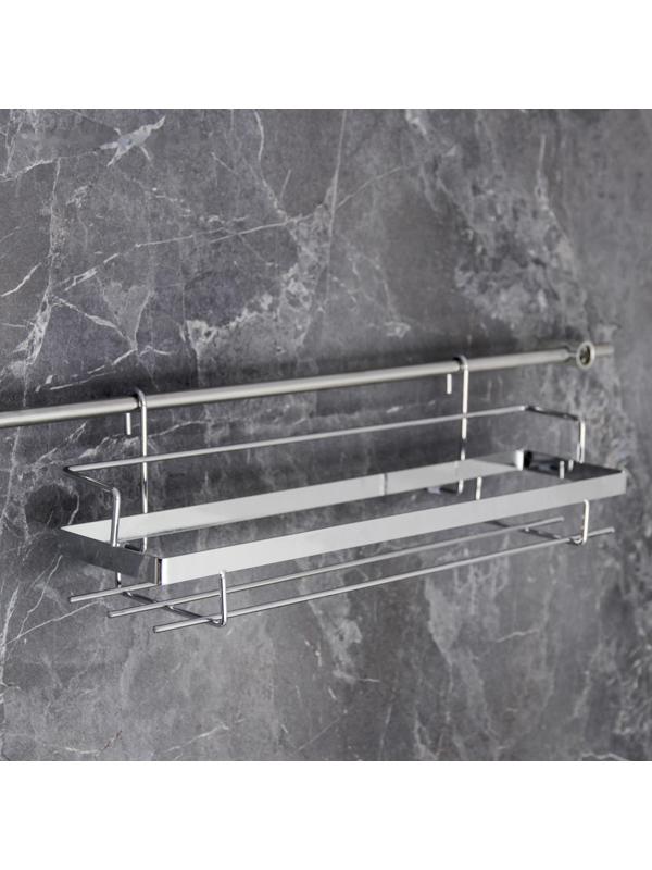 Полка на рейлинг Доляна, 38×11×11,2 см, цвет хром