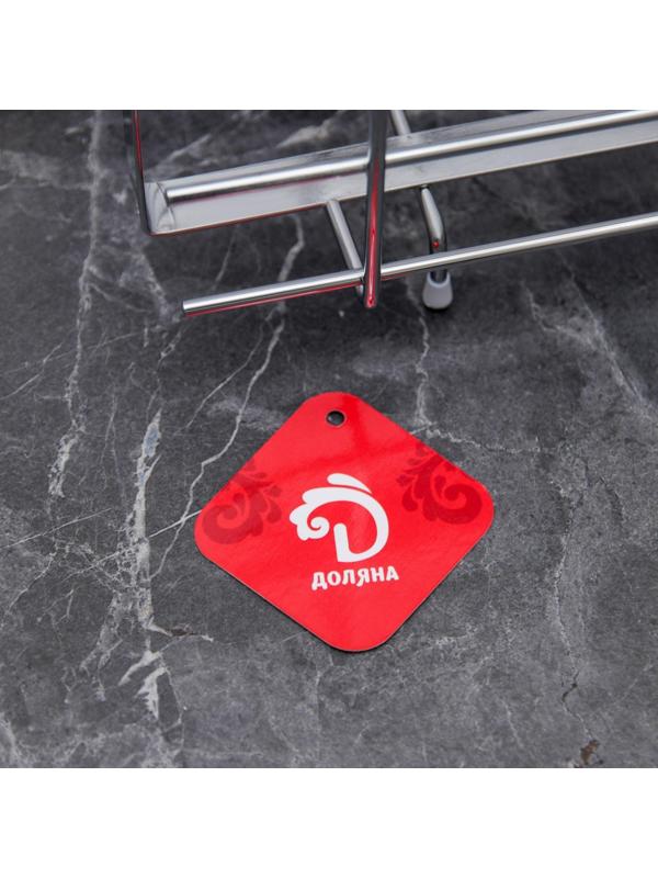 Полка на рейлинг Доляна, 38×11×11,2 см, цвет хром