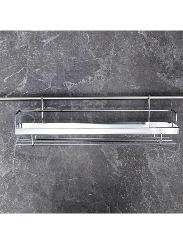 Полка на рейлинг Доляна, 38×11×11,2 см, цвет хром