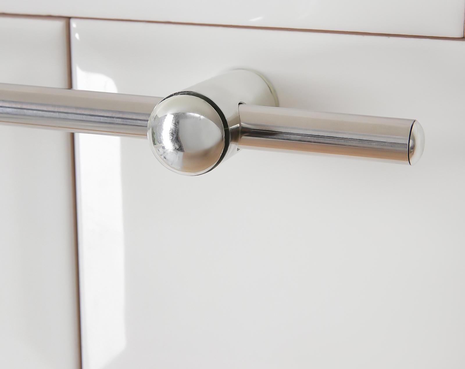 Рейлинг 60 см, d=1 см, c комплектом для монтажа, цвет хром