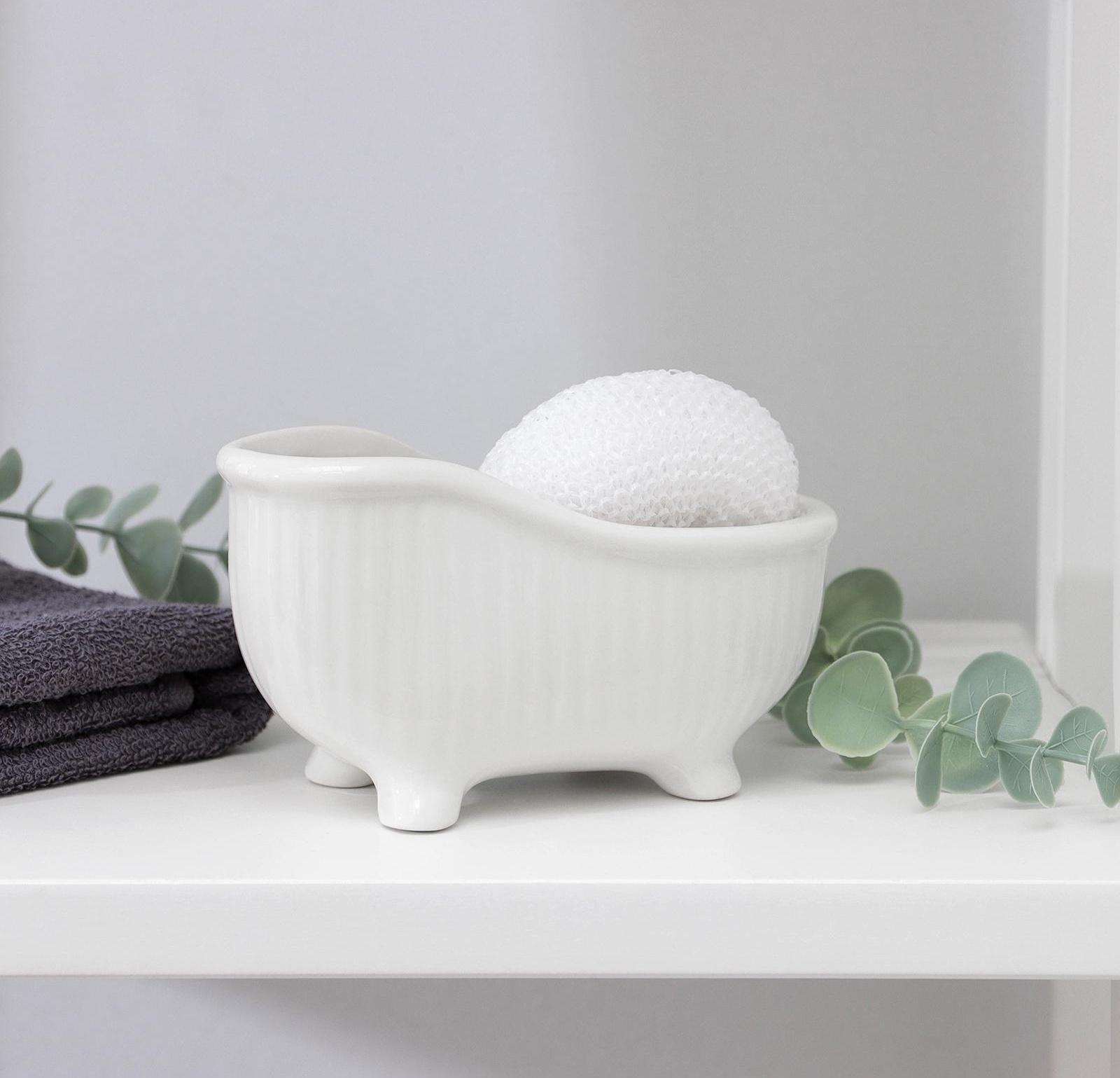 Подставка с губкой Доляна «Травка», 250 мл, ванна