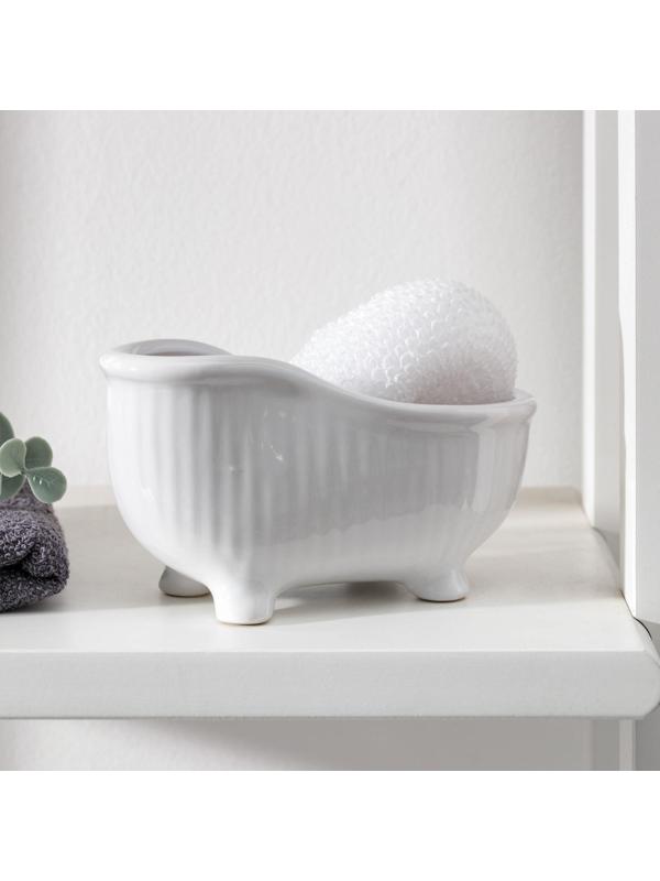 Подставка с губкой Доляна «Бабочки», 250 мл