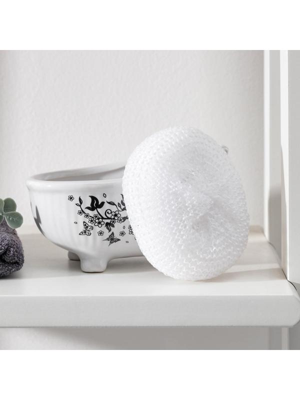 Подставка с губкой Доляна «Бабочки», 250 мл