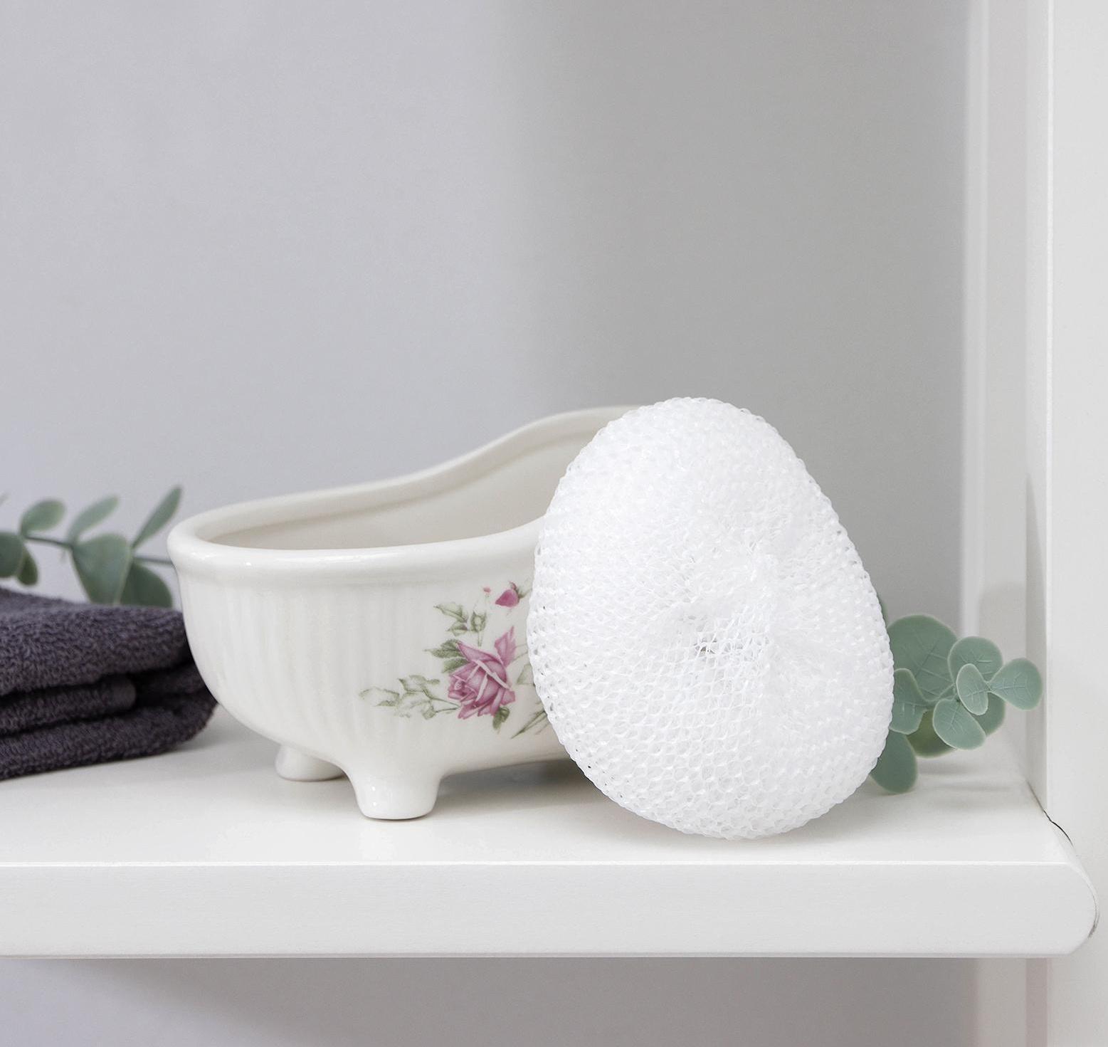 Подставка с губкой Доляна «Розетта», 250 мл, ванна