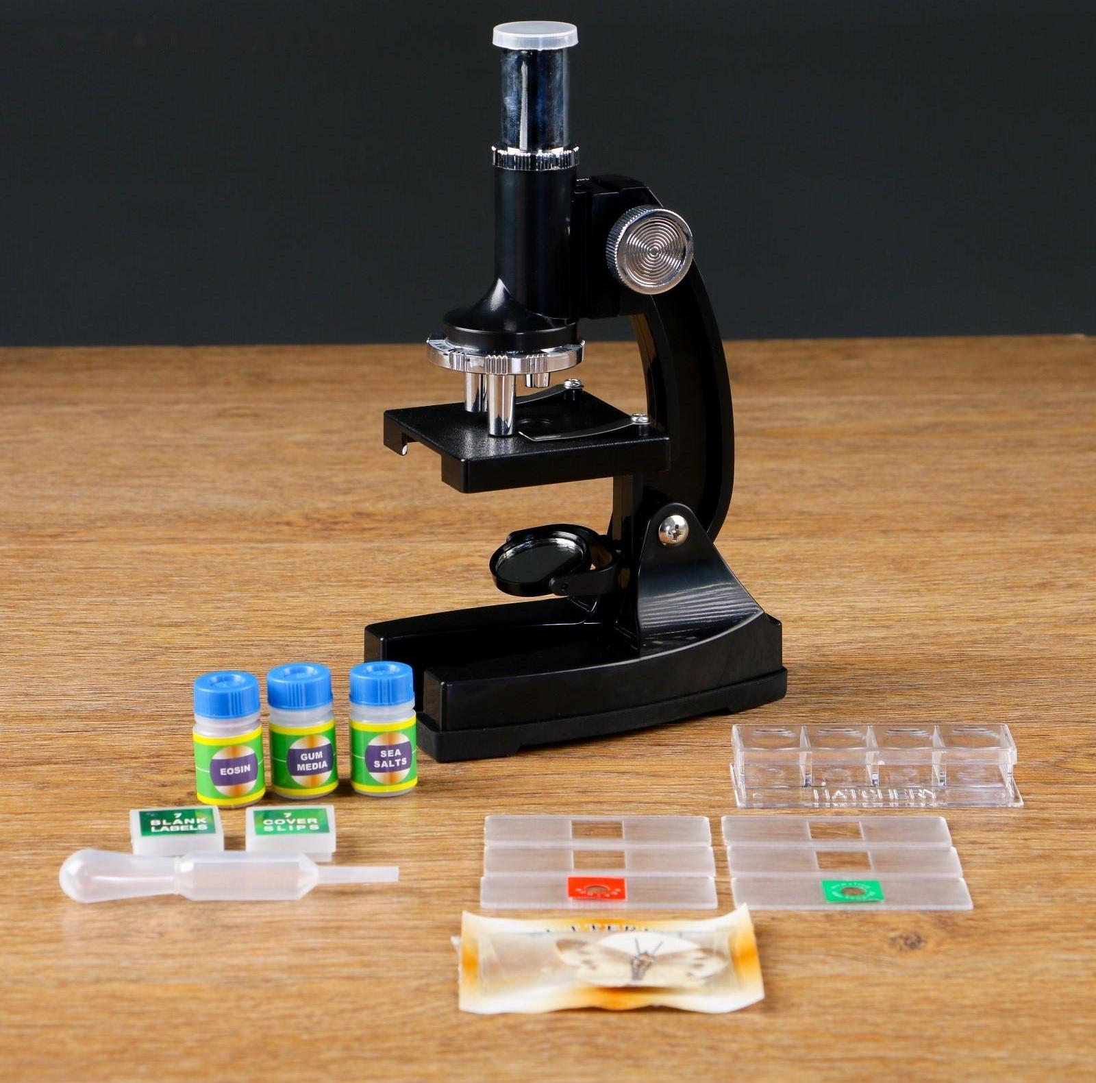 Микроскоп, кратность увеличения 450х, 200х, 100х