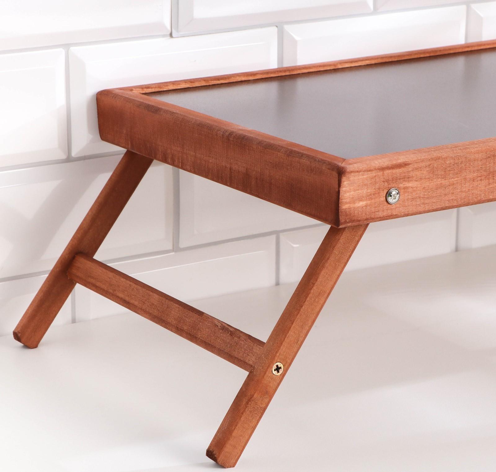 Столик для завтрака складной, 50×30см, морёный