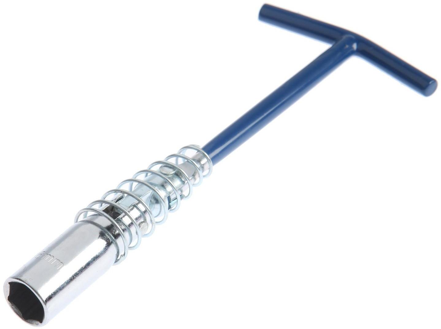 Ключ свечной ТУНДРА, с карданным шарниром, 16 мм