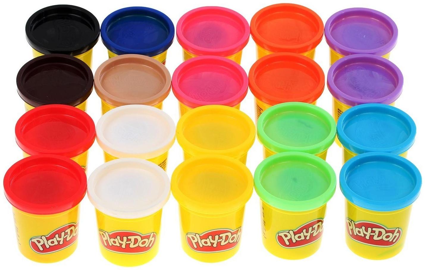 Пластилин Play-doh, набор 20 баночек