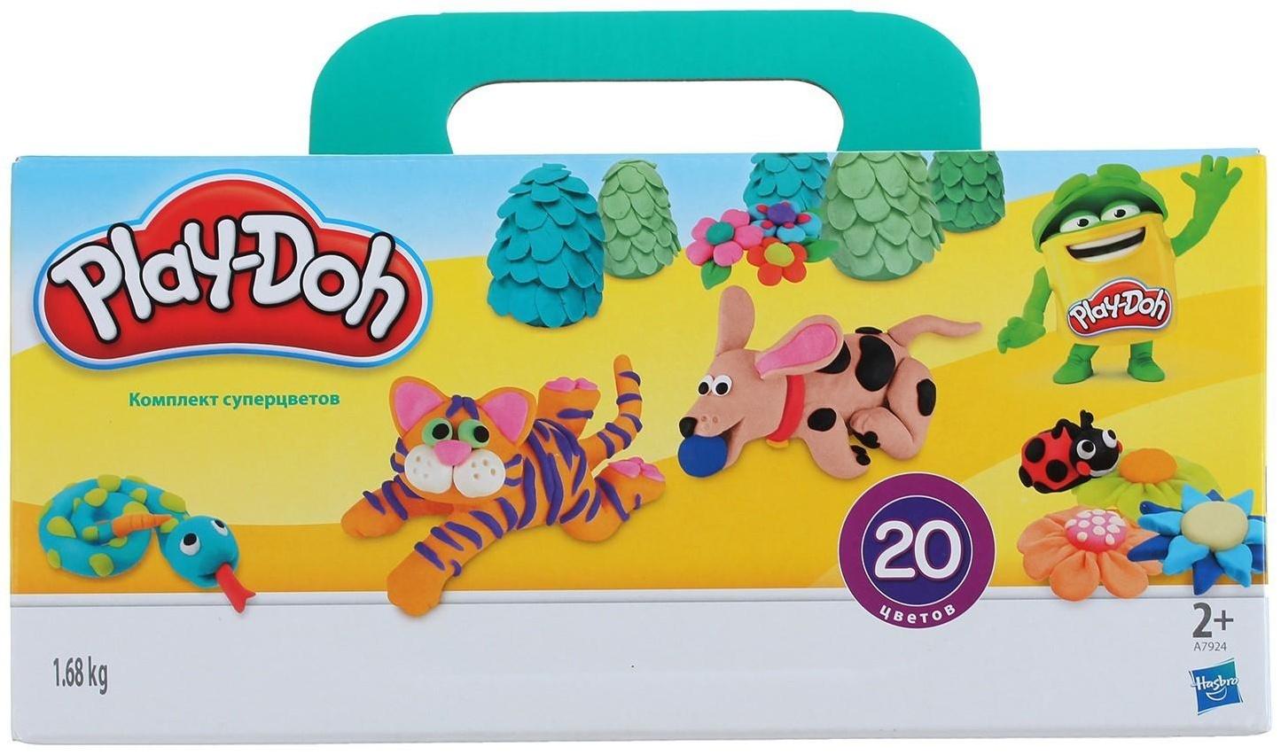 Пластилин Play-doh, набор 20 баночек