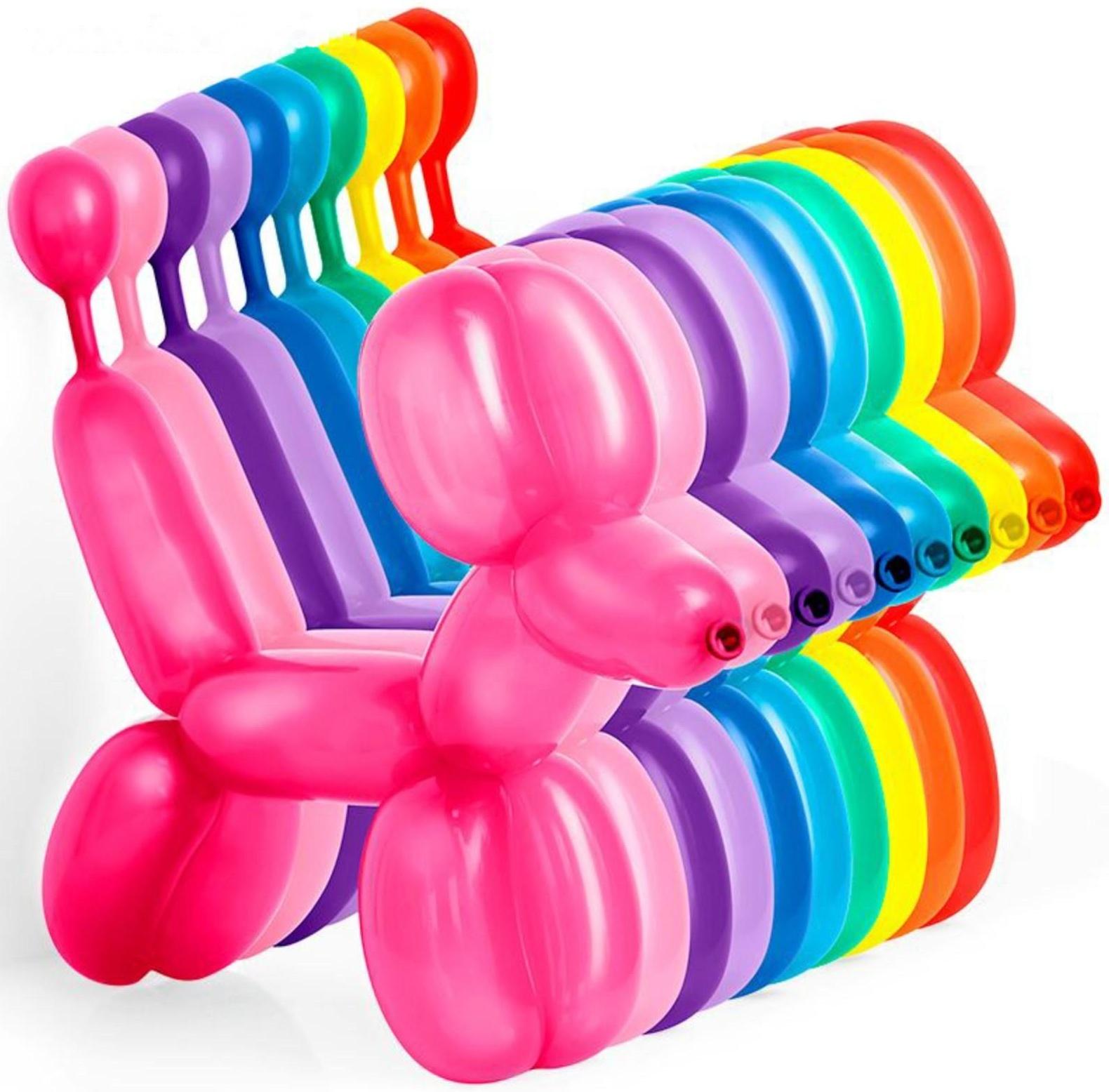 Шар для твистинга 160, пастель, набор 100 шт., цвет цвета МИКС