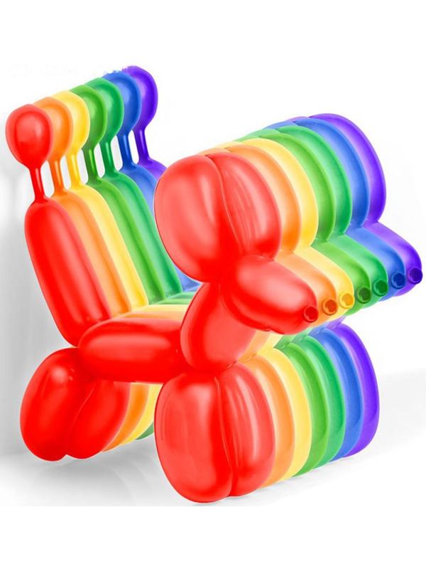 Шар для твистинга 260, металл, набор 100 шт., цвета МИКС