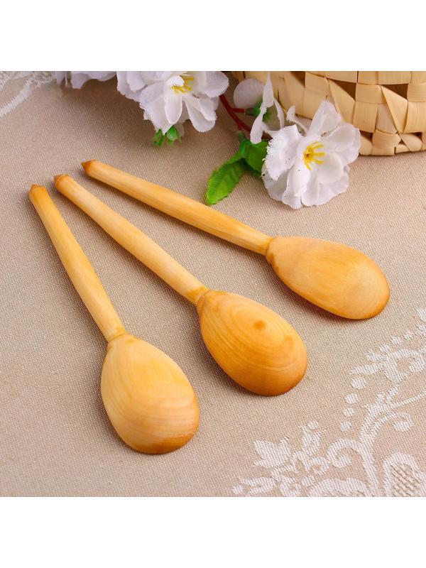 Ложка деревянная, чайная, варёная